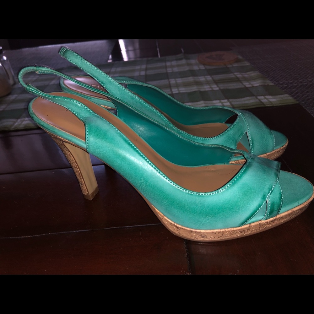 Turquoise heels